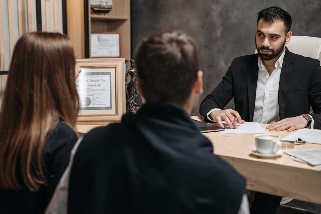 Lawyer With Client.