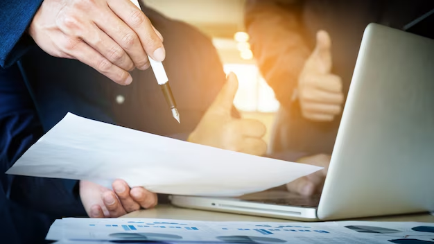 People going through documents