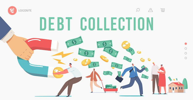 An illustration depicting debt collectors