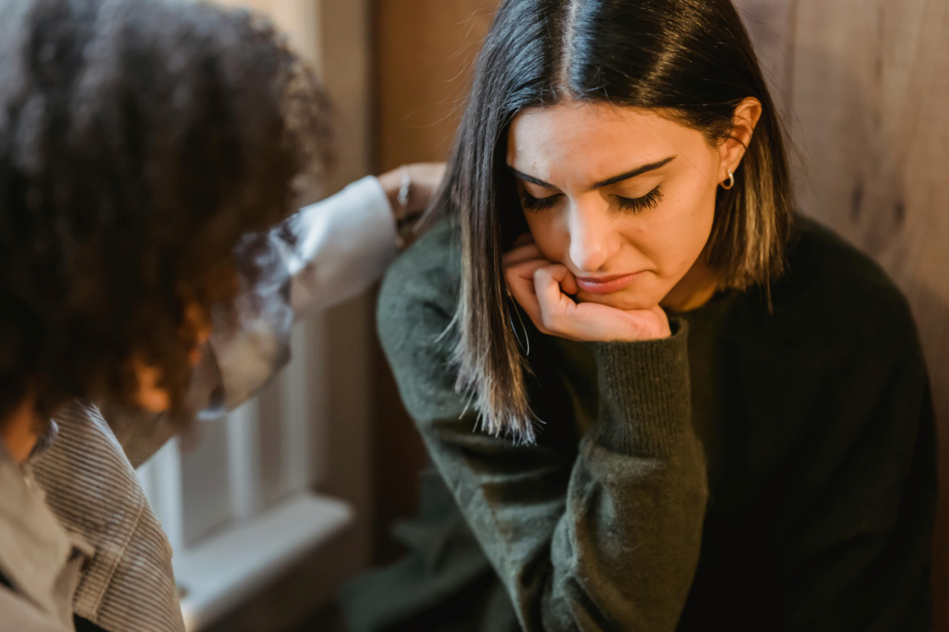 A depressed woman