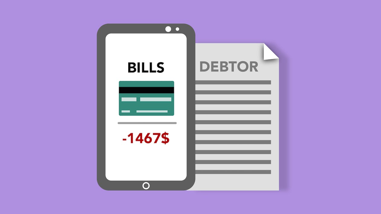  A 3D image of credit card bill