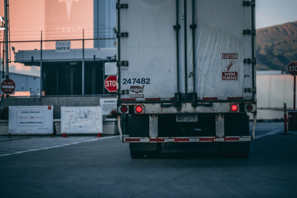 close-up of the back of a truck