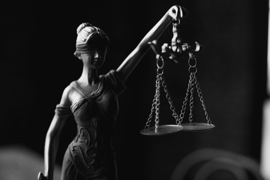 a lady justice figurine